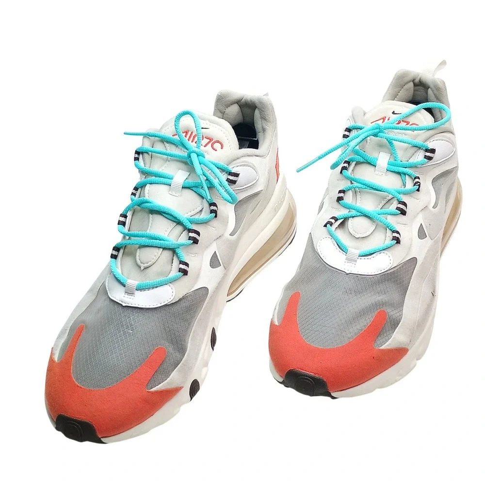 Nike Air Max 270 React Electro Green Orange AO4971-200 Mens 12.5 Running Shoes